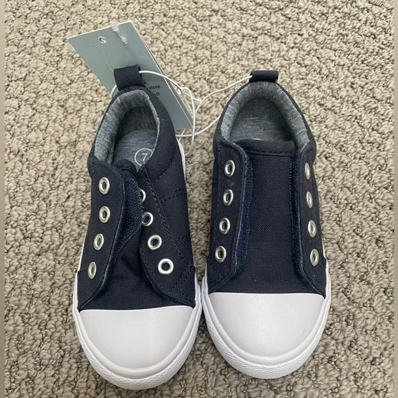 🆕NWT Cat & Jack Dwayne Toddler Navy Blue Slip-On Sneakers size 7 - Picture 3 of 7